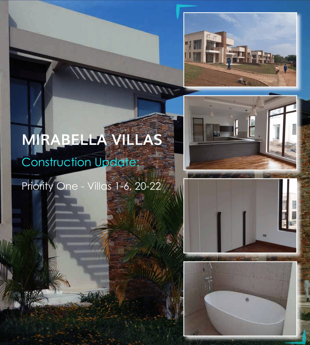 PearlMarinaUG's tweet photo. All operations to ensure that we handover the Mirabella villas within the quarter are underway. Check our newsletter here: https://t.co/5cpYnSTutD to assess the construction progress of the Mirabella villas and other projects at Pearl Marina Estates. https://t.co/RUVnkXKMRt