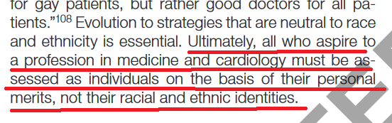 15/ What happened?Well in the paper Dr. Wang agreed with the Supreme Court that Affirmative Actions should end in 2028. Then he said that Cardiologists ought to be selected based on Merit not racial identity. The reaction was swift, sever, and dishonest.