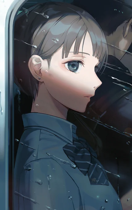雨粒の流れ星 