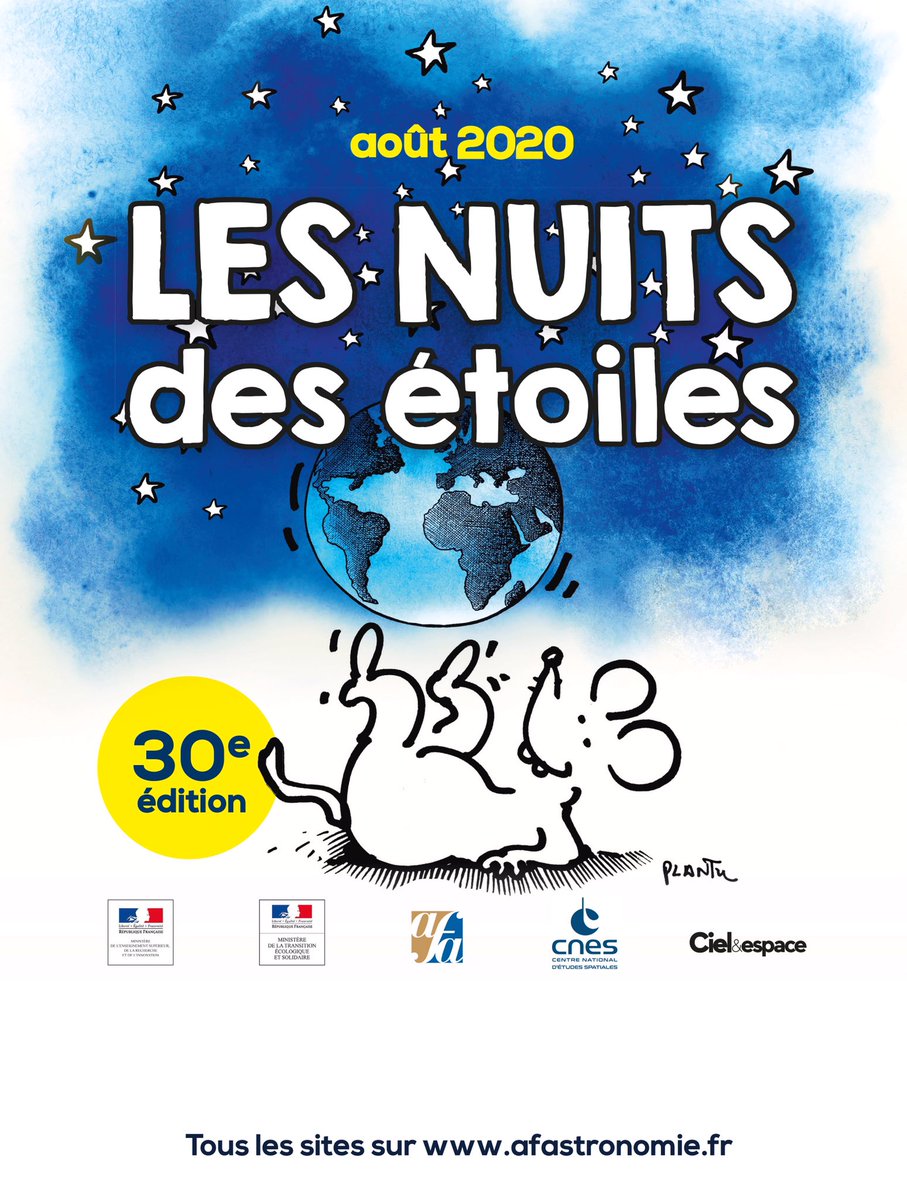 🔴🔭 La 30e édition des Nuits des étoiles #NDE2020 commence ce soir ! Profitez de ce magnifique temps estival pour observer la beauté du ciel nocturne en vous rendant sur l’un des 160 sites partout en France !
👉 La carte des manifestations : bit.ly/33CoeZO
