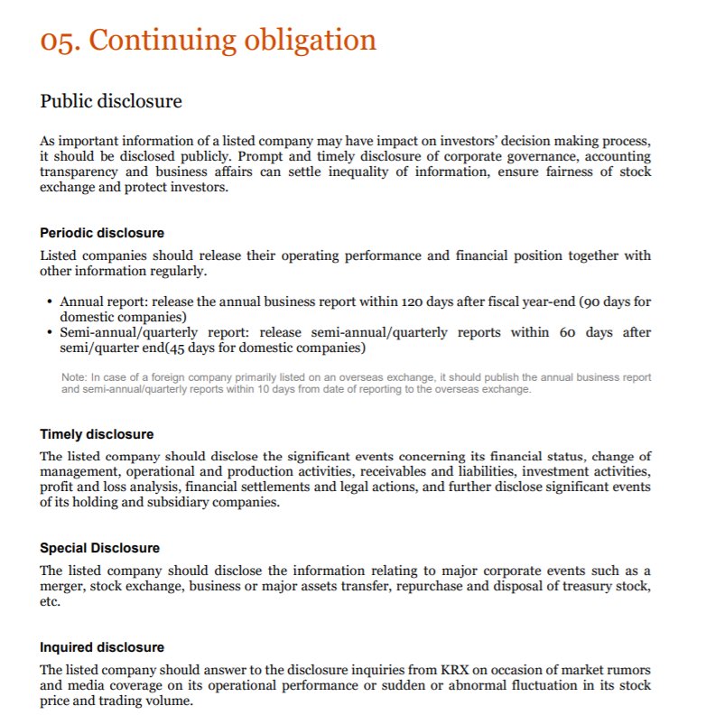 Once the company has been listed, important information from them may have impact on investors’ decision making process therefore they will need to do a public disclosure.