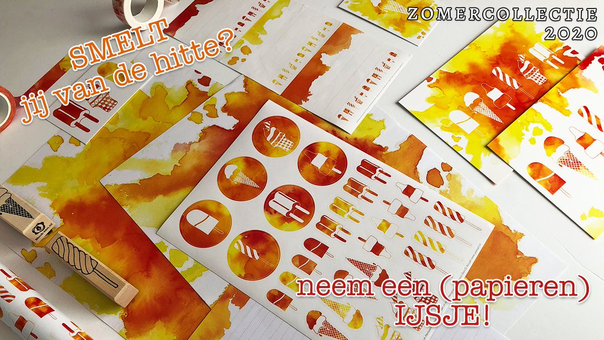 De zomercollectie 2020 in samenwerking met <a href="/YassartVlogs/">YASSart</a> is al een tijdje uit, maar met de huidige hittegolf bedacht ik me dat ik de papierwaren nog wilde laten zien in een video. Hierbij! youtu.be/v2SsbkJRGPQ #ijsjes #zomercollectie #nouksan #yassart