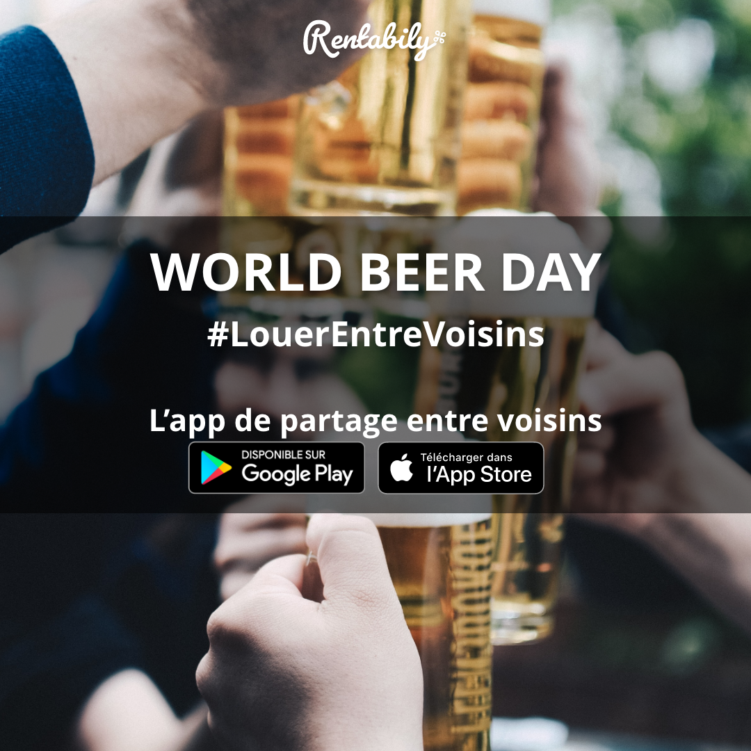 rentabily's tweet photo. [#JournéeMondiale] Ce vendredi 7 août, c’est la journée mondiale de la bière ! 🍺 Ça tombe bien, il fait chaud ☀ Alors pensez à louer votre tireuse à bière sur Rentabily ! 
Deux clics suffisent 📱alors n’hésitez plus 🤗
#Rentabily #partage #voisins #donnez #pretez #louez https://t.co/f0mgMzqLzA