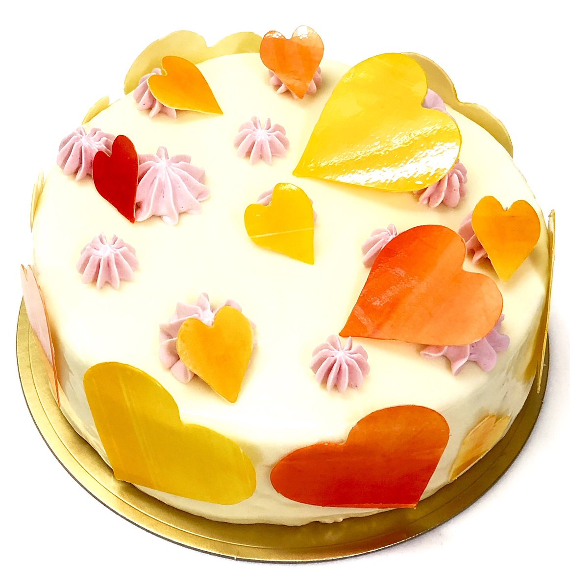 Patisserie Kiyo 522 本日ご注文のハートいっぱいのケーキ ケーキ デコレーションケーキ ホワイトチョコレートケーキ ホワイトチョコスィーツ 洋菓子 ハートケーキ