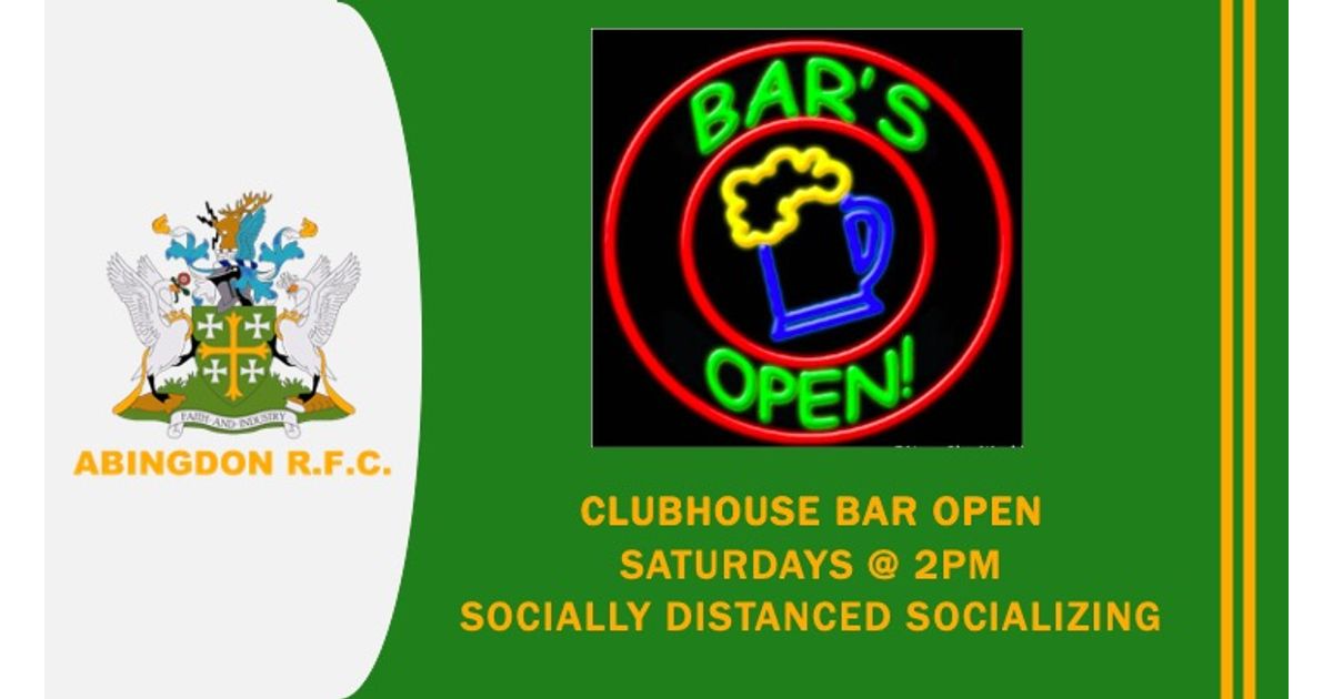 Club Bar Open on Saturdays from 2pm abingdonrufc.co.uk/news/club-bar-…