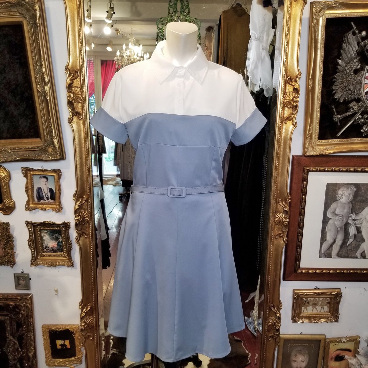 代官山chocolate ショコラータ ベルト付きバイカラーワンピ お客様から制服みたいでかわいい と人気の ワンピースです 取り外し可能なベルト付きでございます 色合いも夏らしくてかわいいです Size S 着丈99cm 身幅46cm M 着丈 99 5cm 代官山chocolate ショコラータ ベルト付きバイカラーワンピ お客様から制服みたいでかわいい と人気の ワンピースです 取り外し可能なベルト付きでございます 色合いも夏らしくてかわいいです Size S 着丈99cm 身幅46cm M 着丈 99 5cm