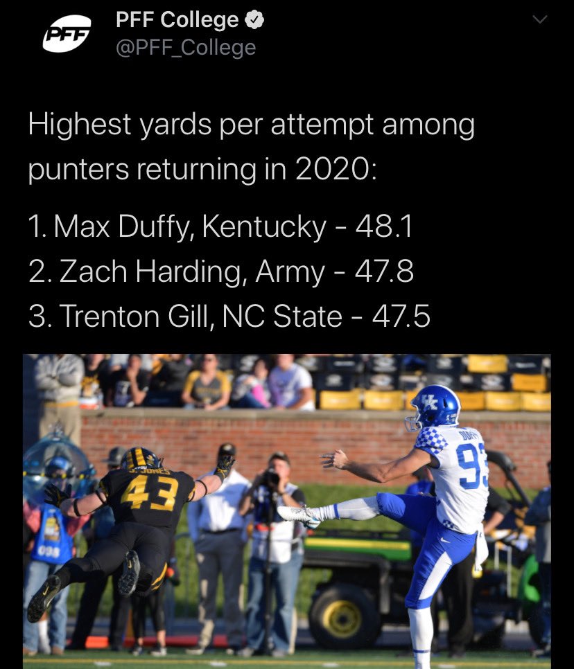 The rest of the SEC won’t realize just how much of an advantage it is to have the best Punter in the country on your team until we pin them inside their own 5 yard line every single time they get a defensive stopThey’ll feel those headaches soon enough 