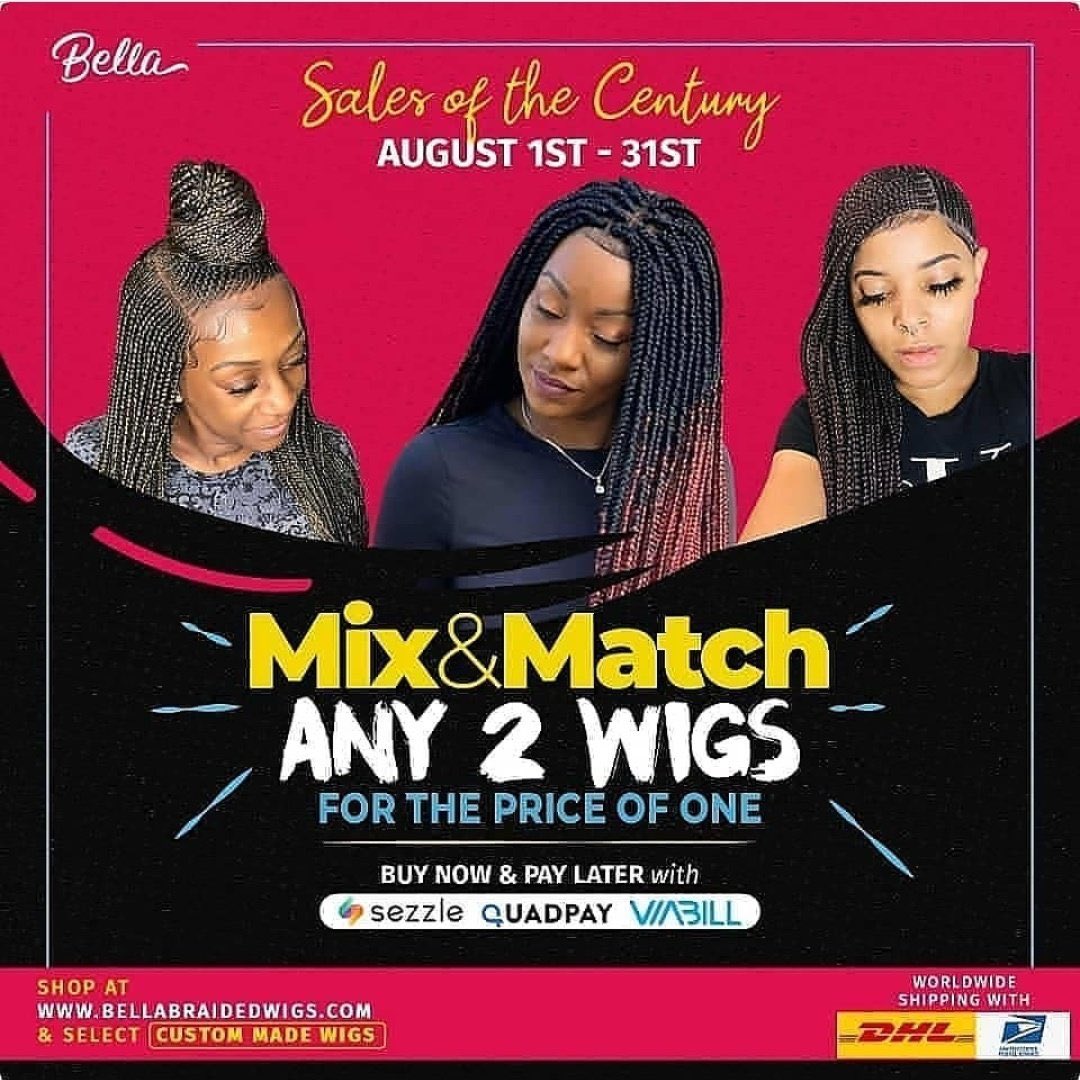shopwithduch's tweet photo. Visit @bellabraided
https://t.co/9WFnS6uiRK and match mix 2 for price of 1
#JaiShriRam
#Mulan
#Cori Bush
#DonaldTrumpIn5Words
#Season 5
#FallGuys
#MoveYaHipsAtNight
#JONGDAE
#FBGDuck
#Oprah
#MeinPublic
#Kobach
#Rangers
#Russ
#SmallBattlefield
#MyHeadphones
#Greenleaf
#Melo https://t.co/PjGuR8z83E