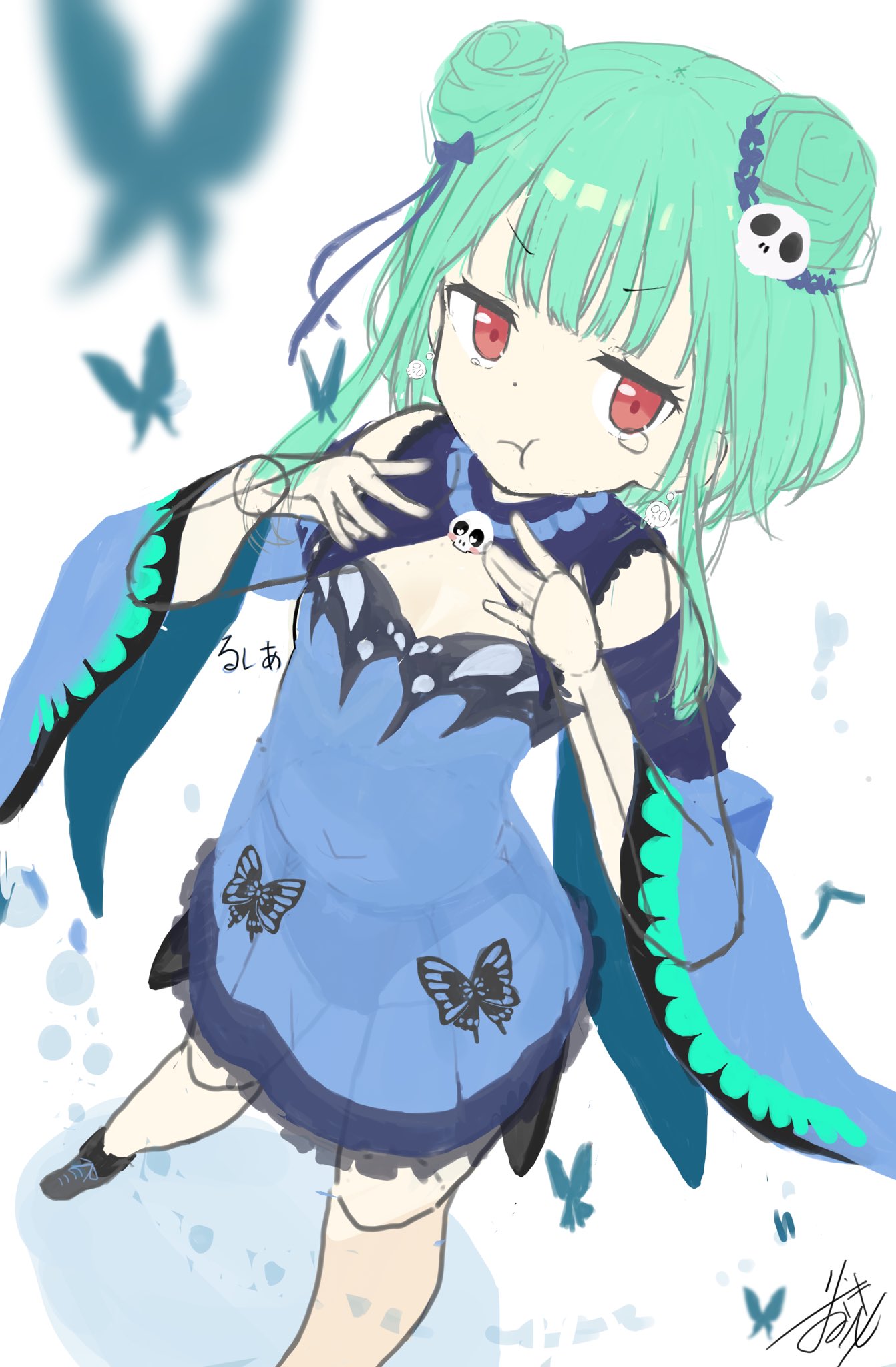 リンキおーへん Illustrator カラーラフできた このイラストほんとにめっちゃくちゃ可愛くしたいので 違和感とかアドバイスあったら教えて欲しいです T Co Zr38mryfks Twitter