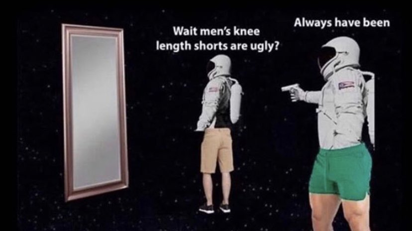 skinny shorts mens meme