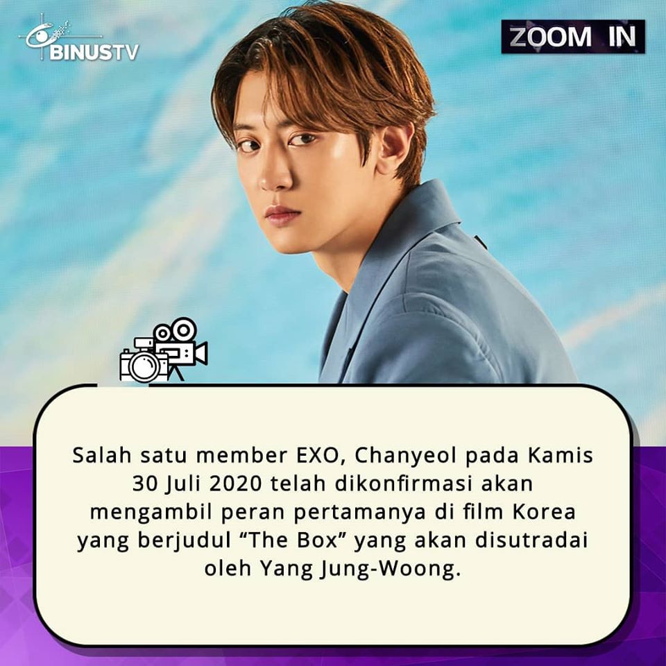 ZoomInBTV's tweet photo. #CHANYEOL ambil peran pertamanya di film #TheBox. Film ini menceritakan tentang seorang penyanyi dengan cita-cita tinggi. Ia bertemu dengan produser musik yang amat lusuh meski sempat terkenal di zaman dulu. Mereka memulai perjalanan musik yang kemudian ubah kehidupan keduanya. https://t.co/FvOIImRn2q