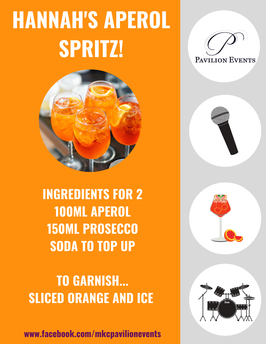 Pavilion_Events's tweet photo. ☀️☀️ ITS A WARM ONE ☀️☀️

Throwing it back on this very warm Friday to our cocktail &amp; mocktail menu for our Pavilion Events Presents, Live Music night!

What will your chosen one be this weekend, ours is definitely the Aperol.... 🍊

#cocktails #mocktails #heatwave https://t.co/wlts5AfvU3