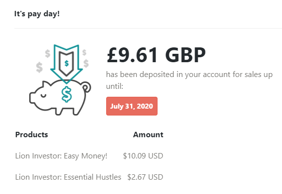 I made £10 / ~$12 this week,Nothing crazy but still, a new income source nevertheless!Be humble for what you have,Work hard and develop your income streams one by one.Refine it. Perfect it. Optimize it.Disappointment is short term, just look at the bigger picture!