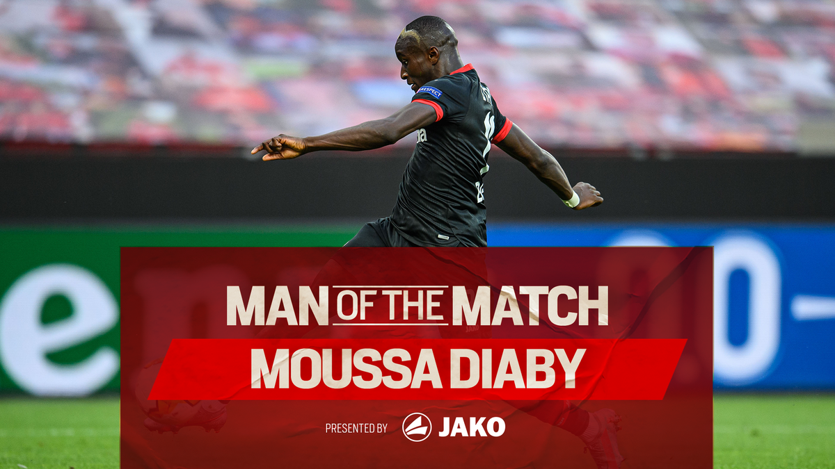 bayer04fussball's tweet photo. Euer 'Man of the match‘: Moussa Diaby! 🏅
Herzlichen Glückwunsch! 🥳
🔙 #B04RFC | #UEL | #Werkself https://t.co/Q8yL4X0pjs