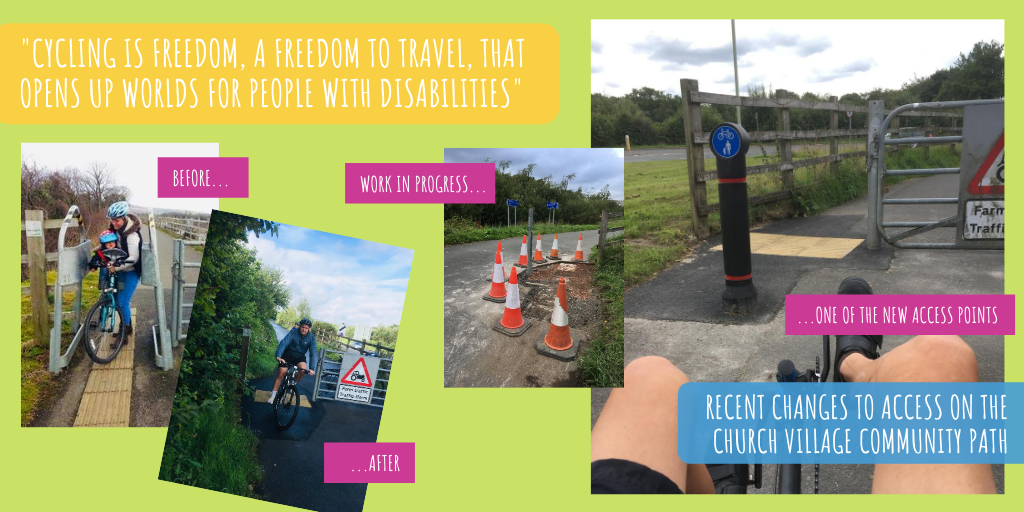 ...working  @CalvertExmoor I saw first-hand the life-changing impact that cycling can have on individuals & families... hence why the good work by  @RCT in removing access barriers on the Church Village Community Path needs to continue & be reciprocated across Wales... [9/11]