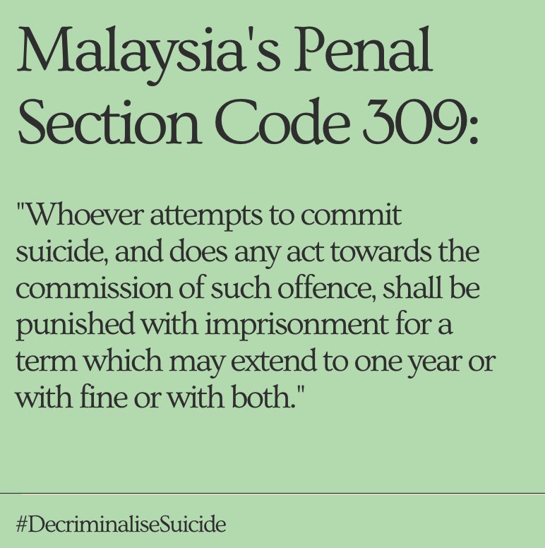 loveurself03's tweet photo. @TIIIIIIIIMOTHY Sign this petition as a support to abolish Malaysia's Penal Code : Section Code 309 that criminalize suicide.
https://t.co/jCUiIeUbck https://t.co/M7jYXpeSDn