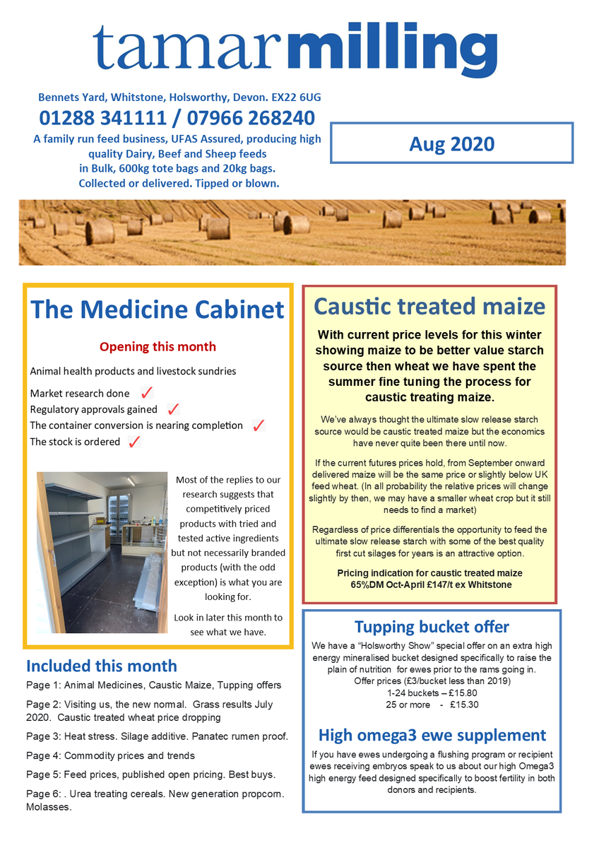 tamarmilling's tweet image. August 2020 Newsletter