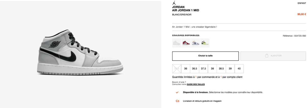 jordan 1 mid light smoke grey 39