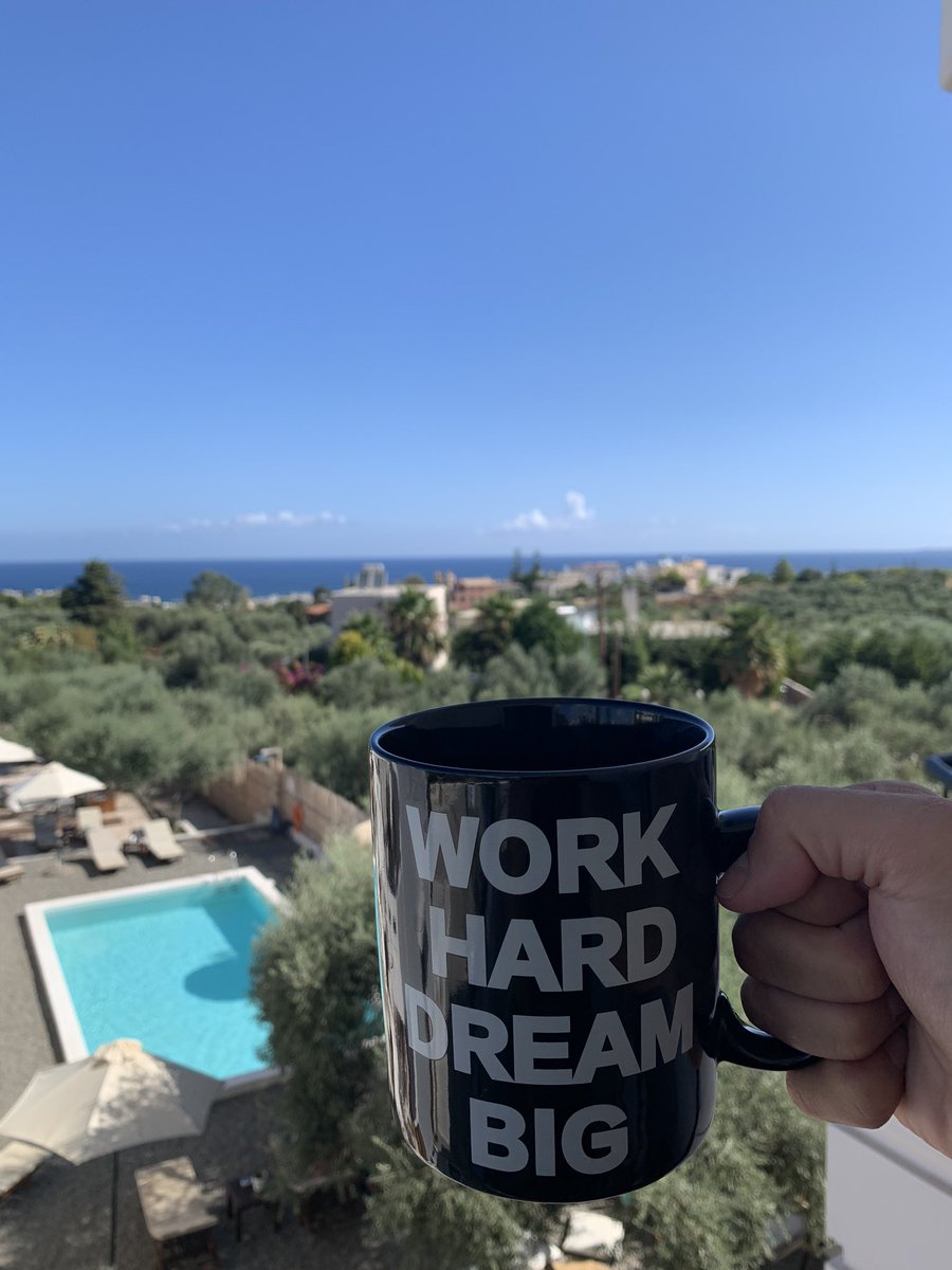 Here is my remote mobile office for this month😀One week ago I took my family from the crowded city with growing COVID numbers and rain,to COVID-Free island in Greece.For next 3 months,we will be living by the sea, sipping on some rum,under the shade of the tree #workhardanywhere