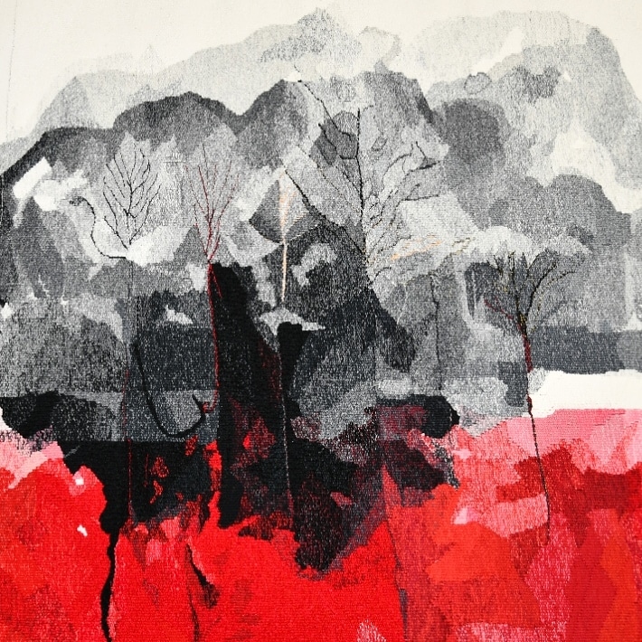 Tex_Con_Ltd's tweet image. Lots of joy in the studio this week as Alison has been lining Jilly Edwards’ latest tapestry – the wonderful Wispering Tales.’ @_jillyedwards #textileconservation #tapestryconservation