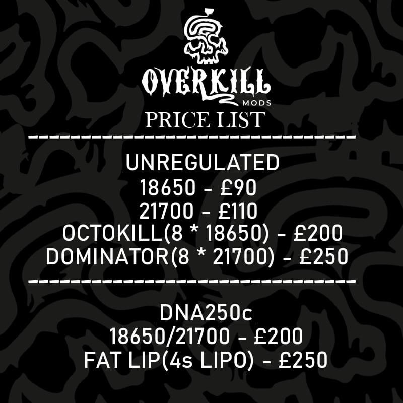 overkillmods's tweet image. We also take on custom work so feel free to drop us a dm or email!!!