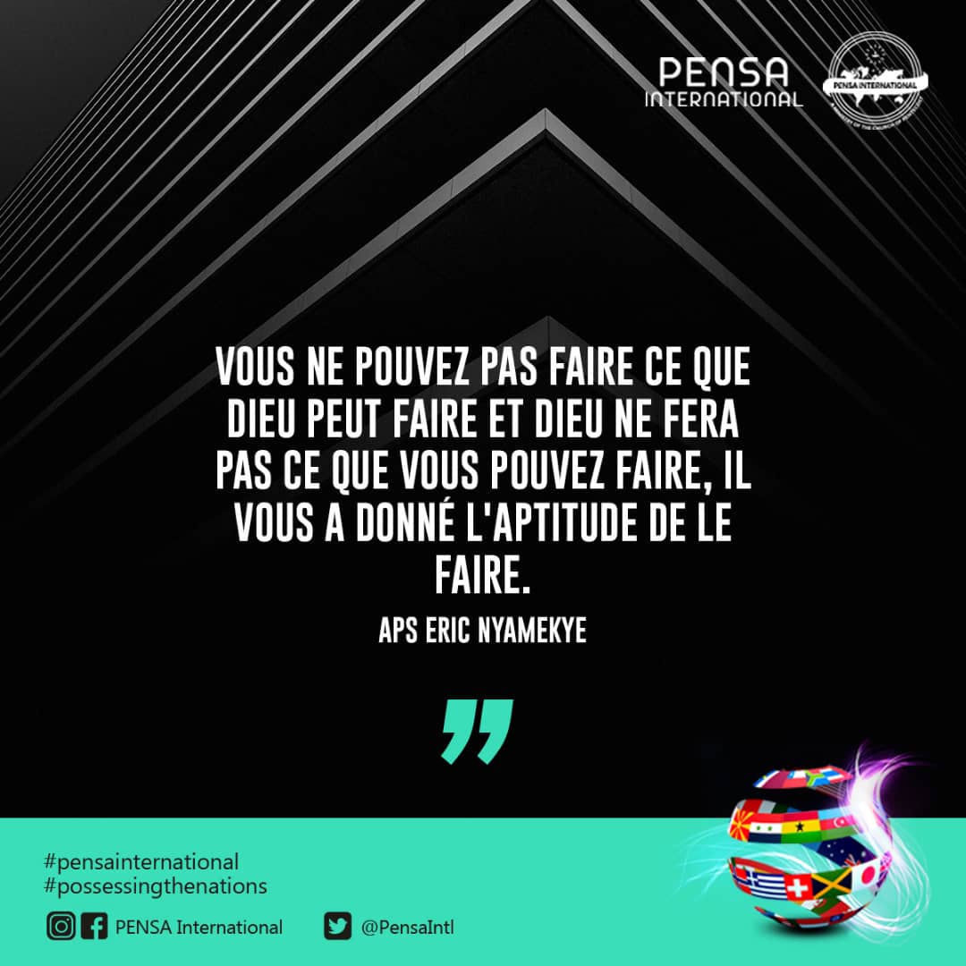 PensaIntl's tweet photo. "You cannot do what God can do and God will not do what you can do. What you can do, He has given you the ability to do so." - @Apsericnyamekye

#PENSAInternational 
#IntoTheWorldWeGo 
#PossessingtheNations 
#AGloriousChurch https://t.co/wpwXQi45IN