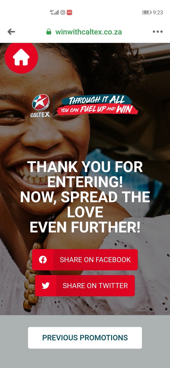 IamThapelo's tweet image. Thanks, I entered this morning. #winwithcaltex