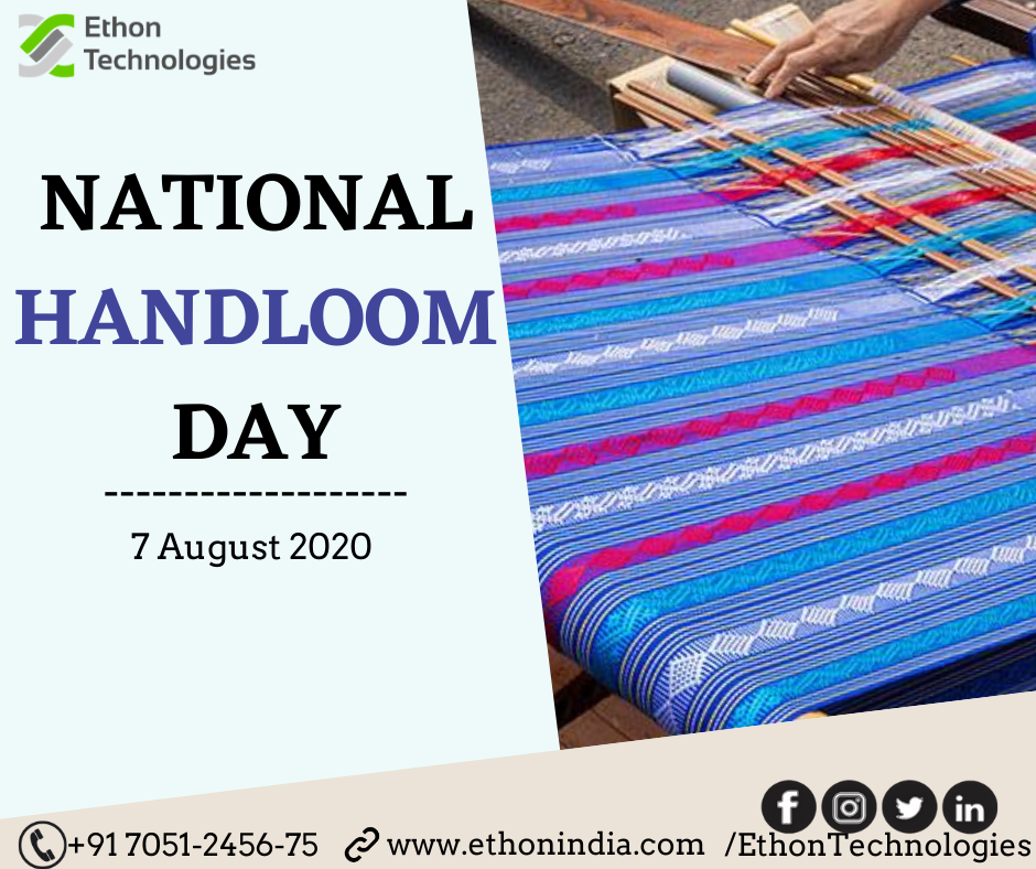 ethonindia's tweet photo. August 7 was chosen as the National Handloom Day to commemorate the Swadeshi Movement which was launched on this day in 1905 in the Calcutta Town 
hall to protest against partition of Bengal by the British Government.
#NationalHandloomDay #Vocal4Handmade #DigitalMarketing https://t.co/r6MYaMOjuJ