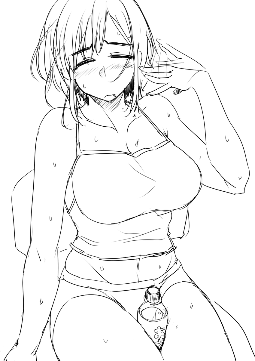 めちゃくちゃ暑い…という気持ちの落書き 