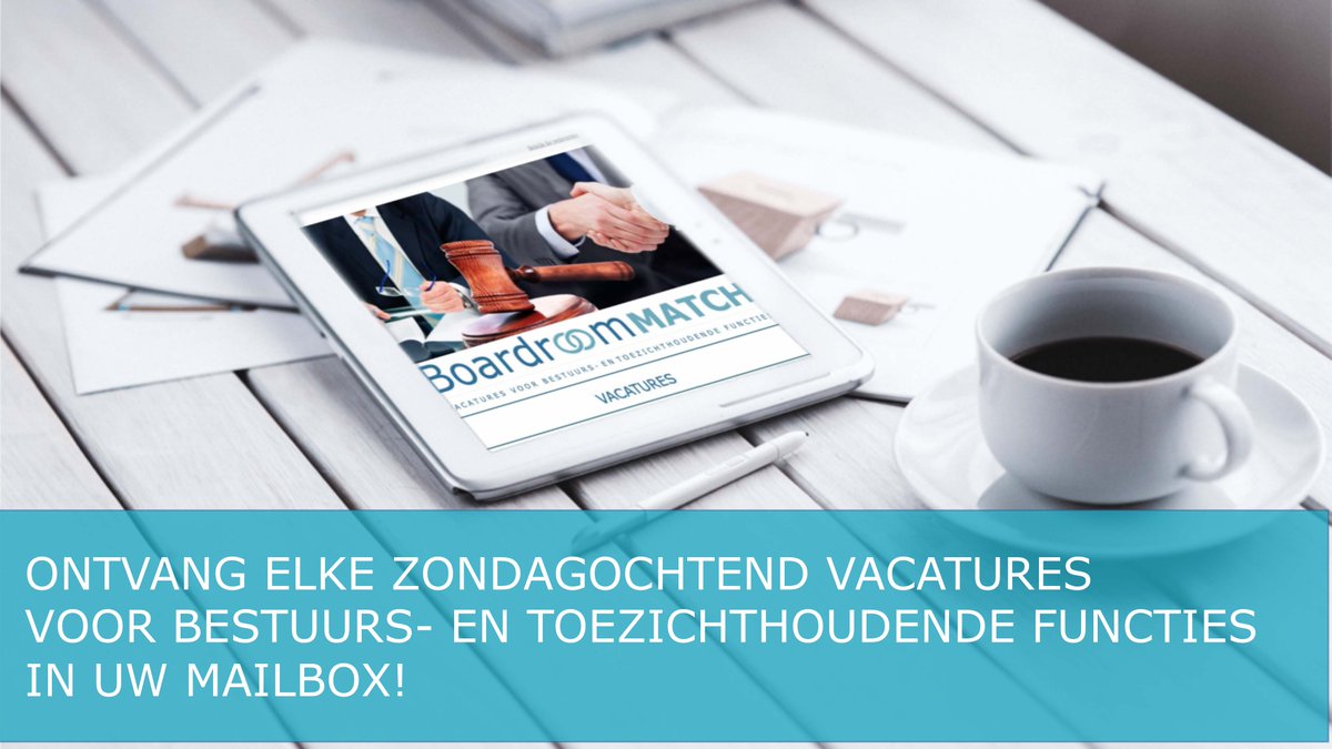 BoardroomMatch's tweet photo. Op zoek naar een -bezoldigde of onbezoldigde- functie als Lid #RvT, #RvC, #Bestuursvoorzitter, #Bestuurssecretaris of #Bestuurslid? U wordt automatisch op de hoogte gehouden via onze Nieuwsbrief! ➡️ https://t.co/mDbAGrnixf https://t.co/TkZIvAgBOI
