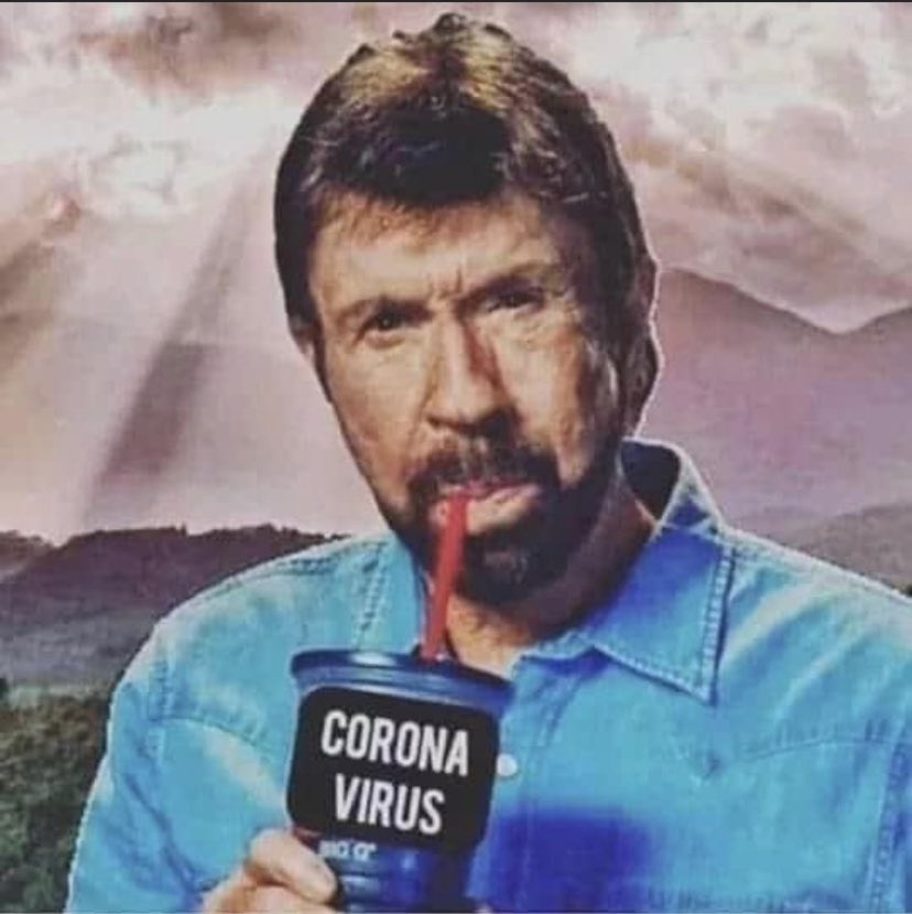 jbail2202's tweet image. Chuck Norris drinks Covid smoothies for breakfast