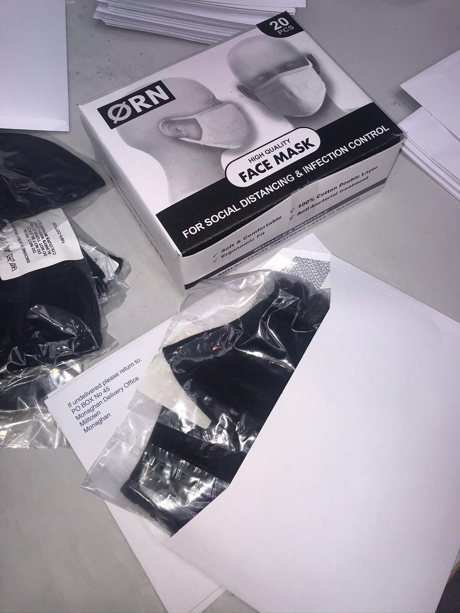 HybridMailMe's tweet photo. Has all your remote employees and customers got their face masks to wear, when out and about, as recommended by the government?
Mailing 40,000 masks this week for a customer to all their remote employees and stakeholders across the UK and Ireland. 
#covid19business #covid19impact https://t.co/vUI2AgEy3O