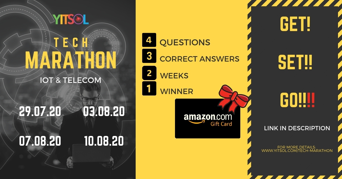 Yitsol_Tech's tweet photo. Hello #Participants

You're just one #step away from the #finishline

Please find the below #link for the third question and look forward for a final #question on 10th August.

#techmarathon #Competition #technology #Telecommunications #IoT #Industry40

https://t.co/LJMekqpl4E https://t.co/rBzEPT5Vhy