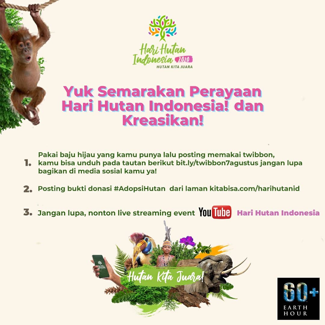 EHJKT's tweet photo. SobatEH bisa ikut meramaikan peringatan Hari Hutan Indonesia secara virtual dengan menggunakan twibbon yang bisa diunduh dengan keterangan yang tertera di e-flyer loh. Yuk mention ke teman-teman yang lain untuk ikut meramaikan perayaan ini.

Salam lestari! https://t.co/drE4gvA3Vr