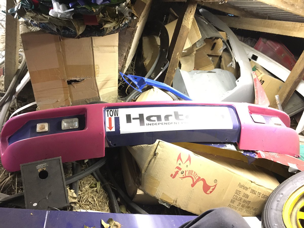 2016 924 bumper from the  @T8Racing era. Honestly not 100% sure when this got damaged, could have been at Donington when  @gavinjohnson09 got wiped out by another car. Looked repairable but fibreglass bumpers were easily obtained and didn’t seem worth it. Replaced with...