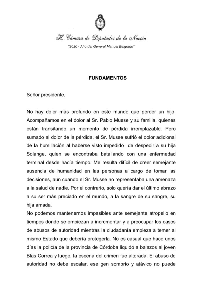 DiegoMMestre's tweet photo. Mis condolencias a la flia de #Solange por esta pérdida irreparable . El actuar del COE Cba es totalmente repudiable. Por eso presente este nvo proyecto en @DiputadosAR . Semejante ausencia de humanidad en los funcionarios dice mucho de quienes están a cargo de tomar desiciones. https://t.co/cQWrxmJLUD