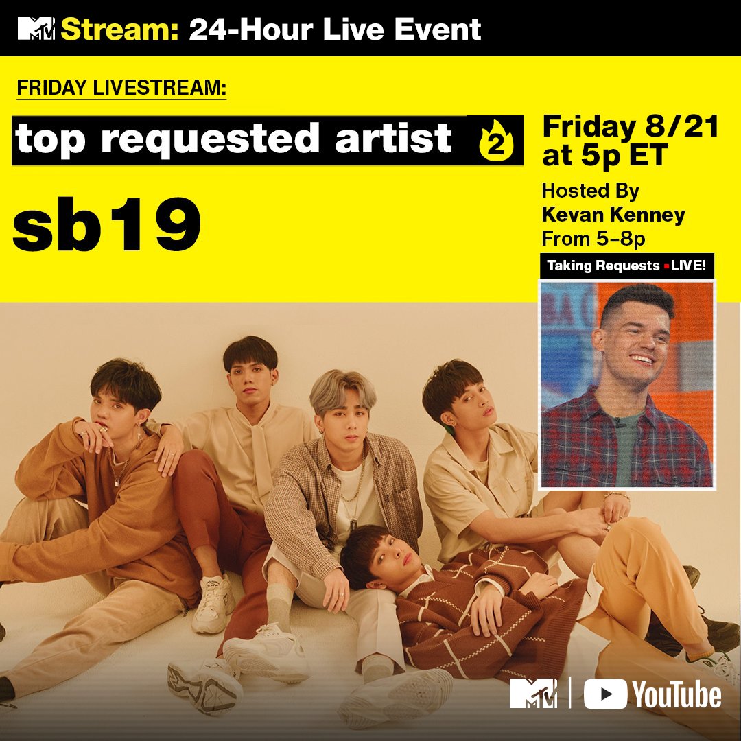 KevanKenney's tweet photo. Congratulations to @SB19Official for their 2nd week of being a top requested artist on the @MTV #FridayLivestream.
￼
👉https://t.co/drVHxSSidB https://t.co/xXfp2pFNcb