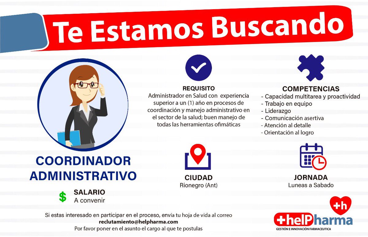 Te queremos en nuestro equipo!! #TrabajoSiHay