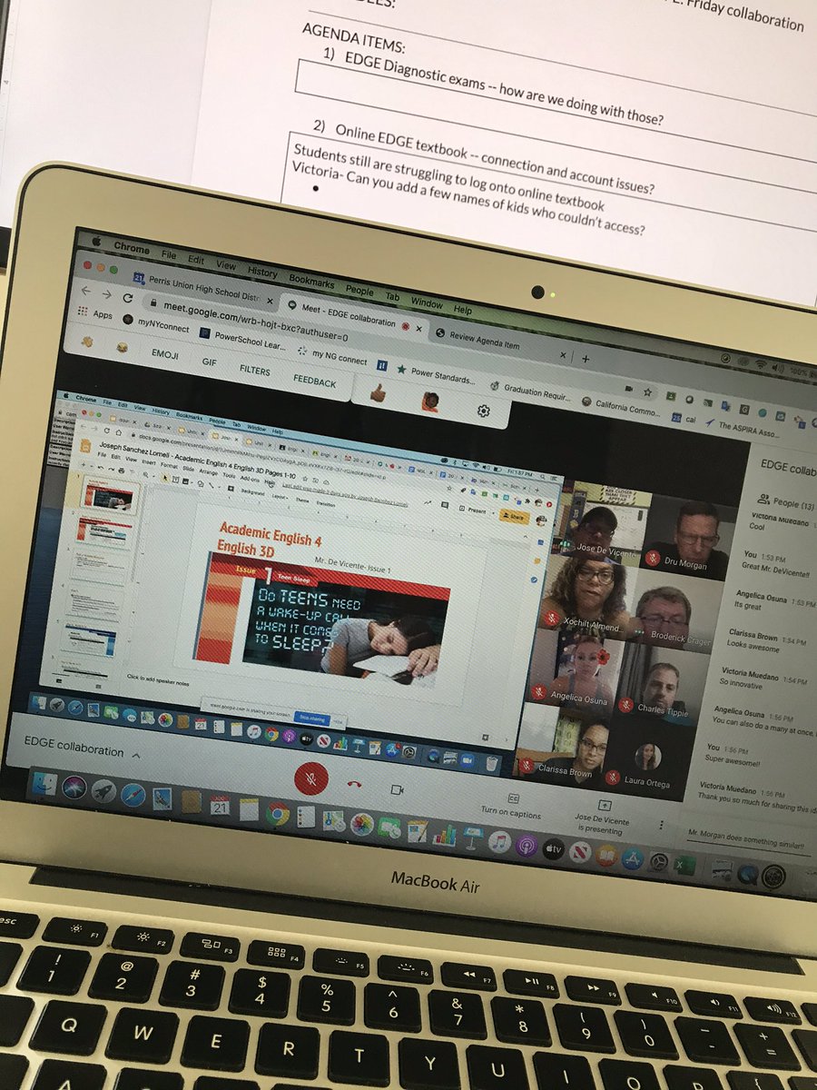Great collaborative discussions! @jdevicente presents a best practice strategy! #directinstruction #remotelearningmode #googleslidedeck #interactivetools #Ttapproachesmatter #googletoolswork #edgecollaboration @PerrisHigh @Charles_Tippie