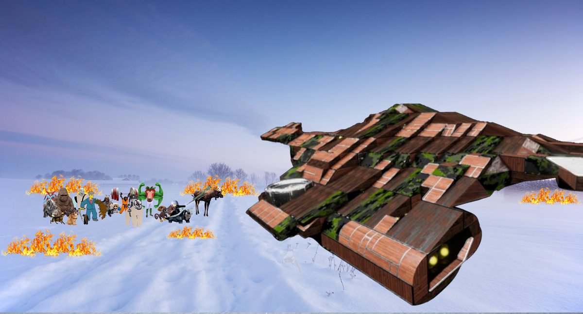 ape_wood's tweet image. Moose: Ya just over there actually. Moose.

ape: oh

well

time for

SPACE