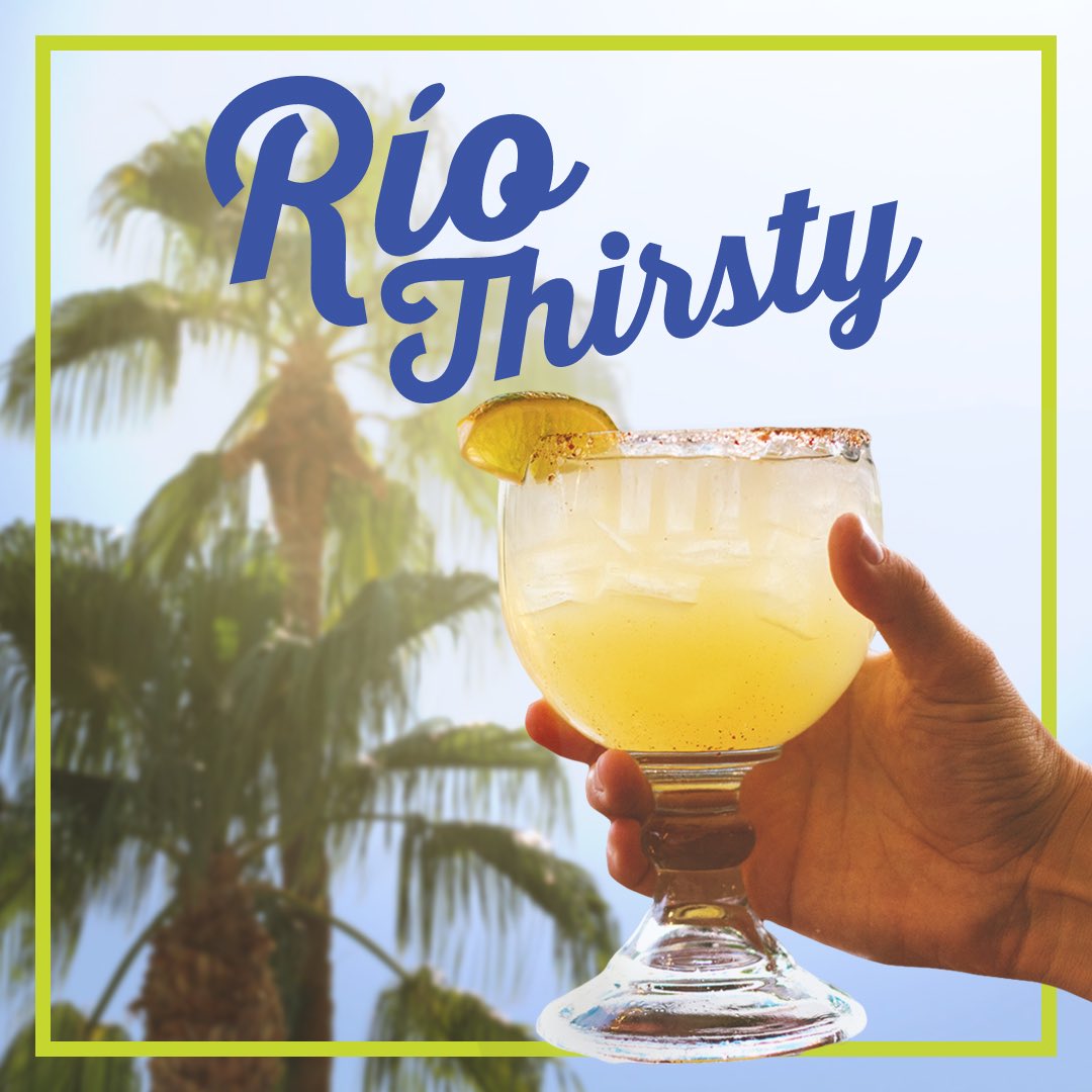 RioAzulPS's tweet photo. Cheers to the weekend! ๐ปWe are open all weekend for outdoor patio dining and takeout from 4-9pm. Order take out online or call us at 760.992.5641! https://t.co/004p7ASnoa
#RioAzulPS #RioAzulMexicanBarandGrill #PalmSprings #PalmSpringsLifestyle
#DineGPS #Cocktails https://t.co/SOFWVSrgIX