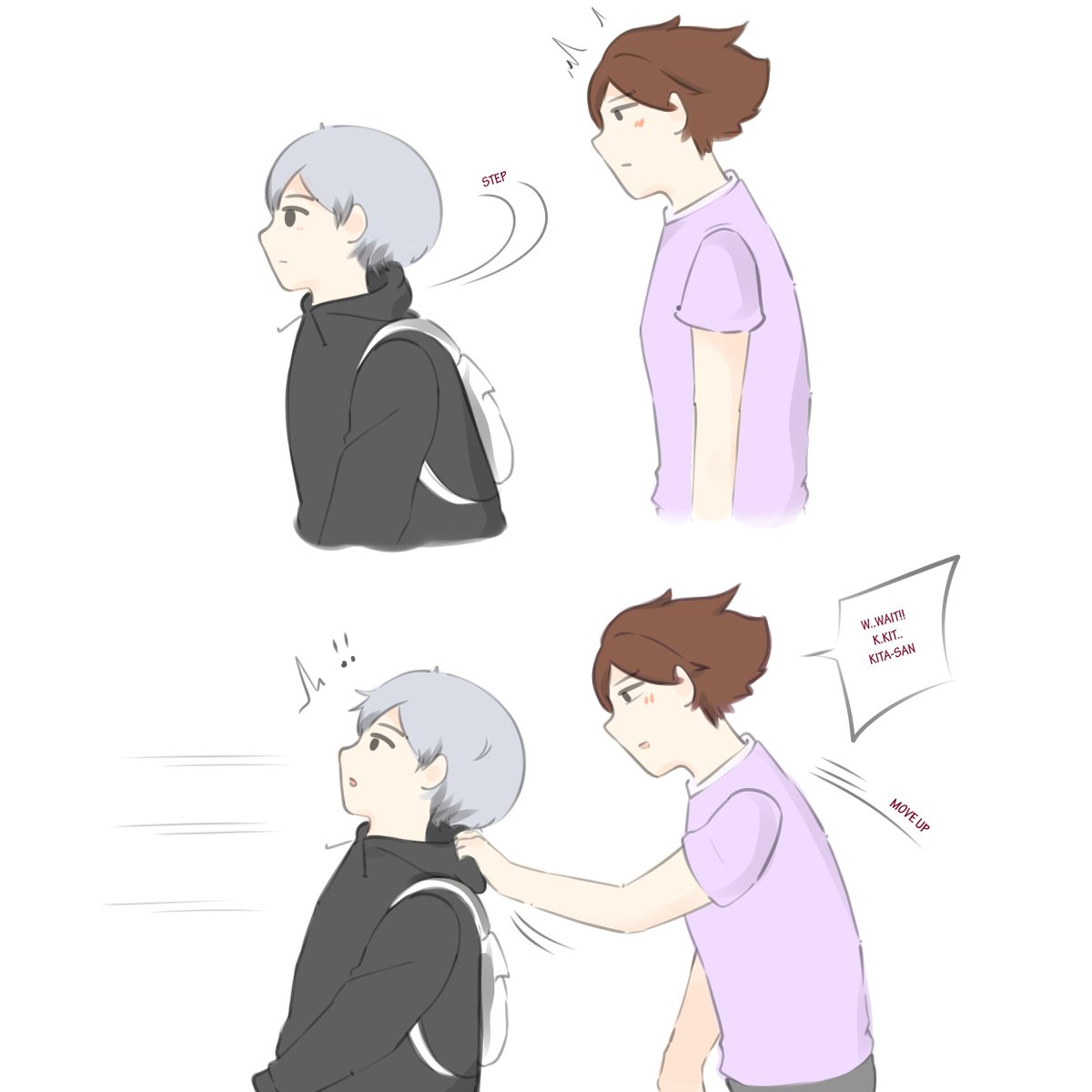 BakaMMun's tweet photo. suna: 'i love u..'
#haikyuufanart  #ハイキュー #SunaKita
#角名倫太郎 #北信介 https://t.co/XM71Q5CFtG