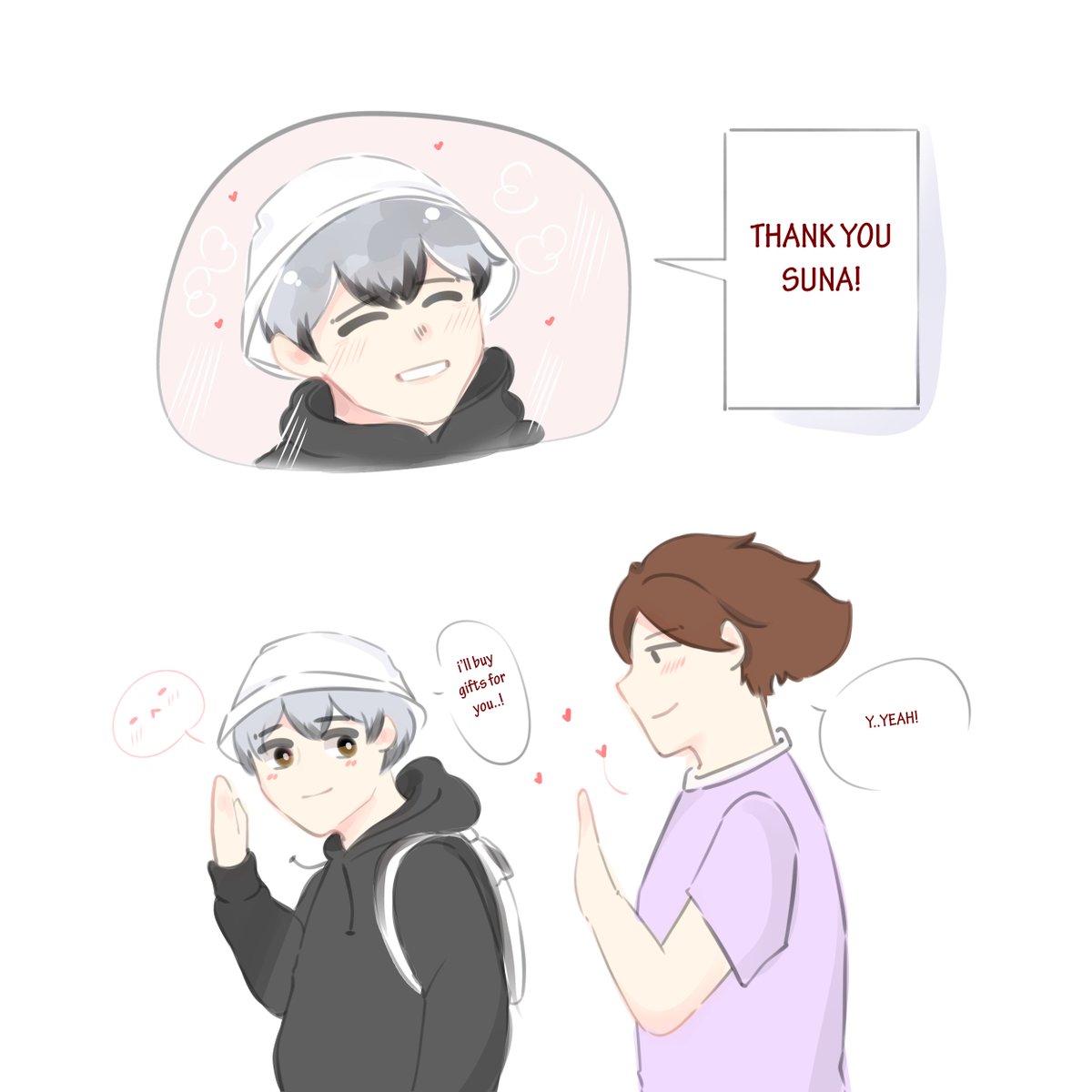 BakaMMun's tweet photo. suna: 'i love u..'
#haikyuufanart  #ハイキュー #SunaKita
#角名倫太郎 #北信介 https://t.co/XM71Q5CFtG