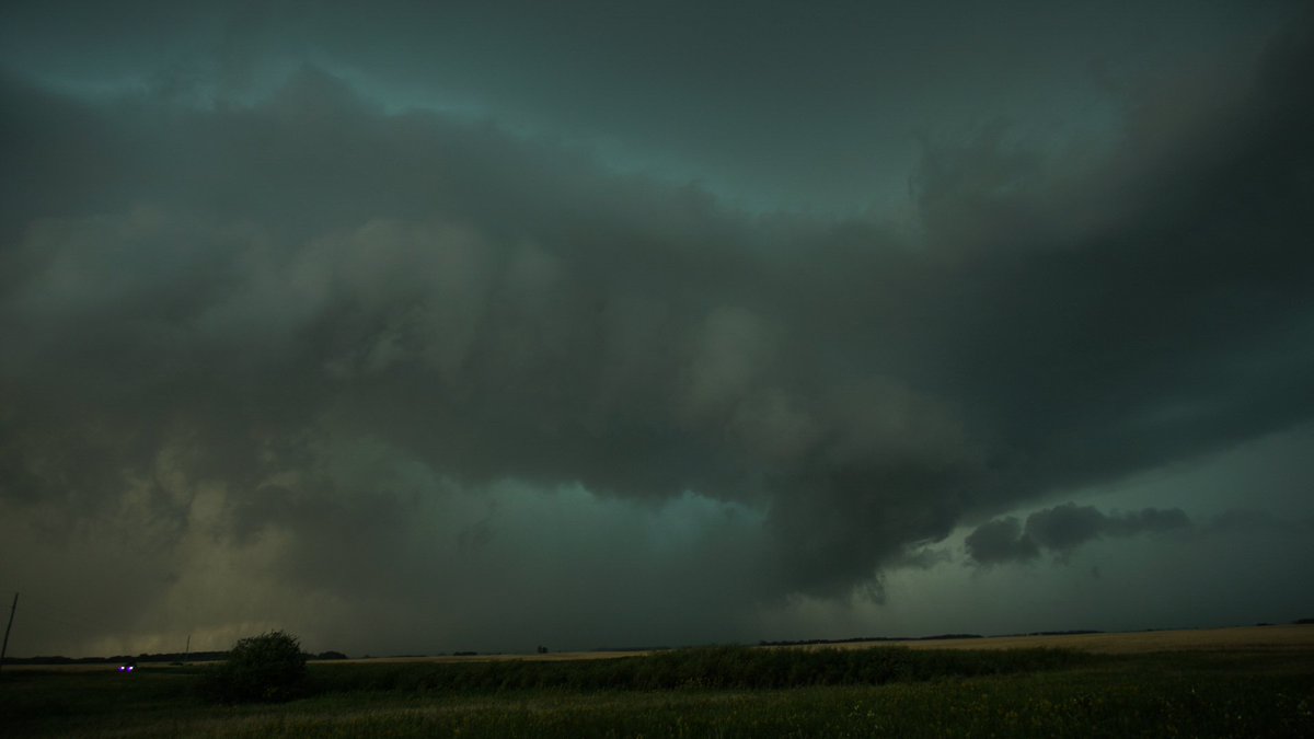 #MBStorm tornado warned storm east of rapid city mb 710 pm