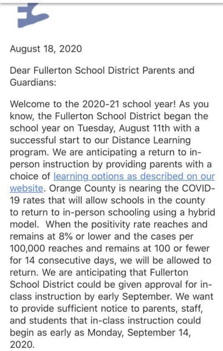 School districts in OC are letting parents know that in-person classes will be resuming soon if (based off the county numbers) we can continue to stay under that 100 number. Accuracy needs to be ensured. One game seems to be played with these numbers after another. Shameful.