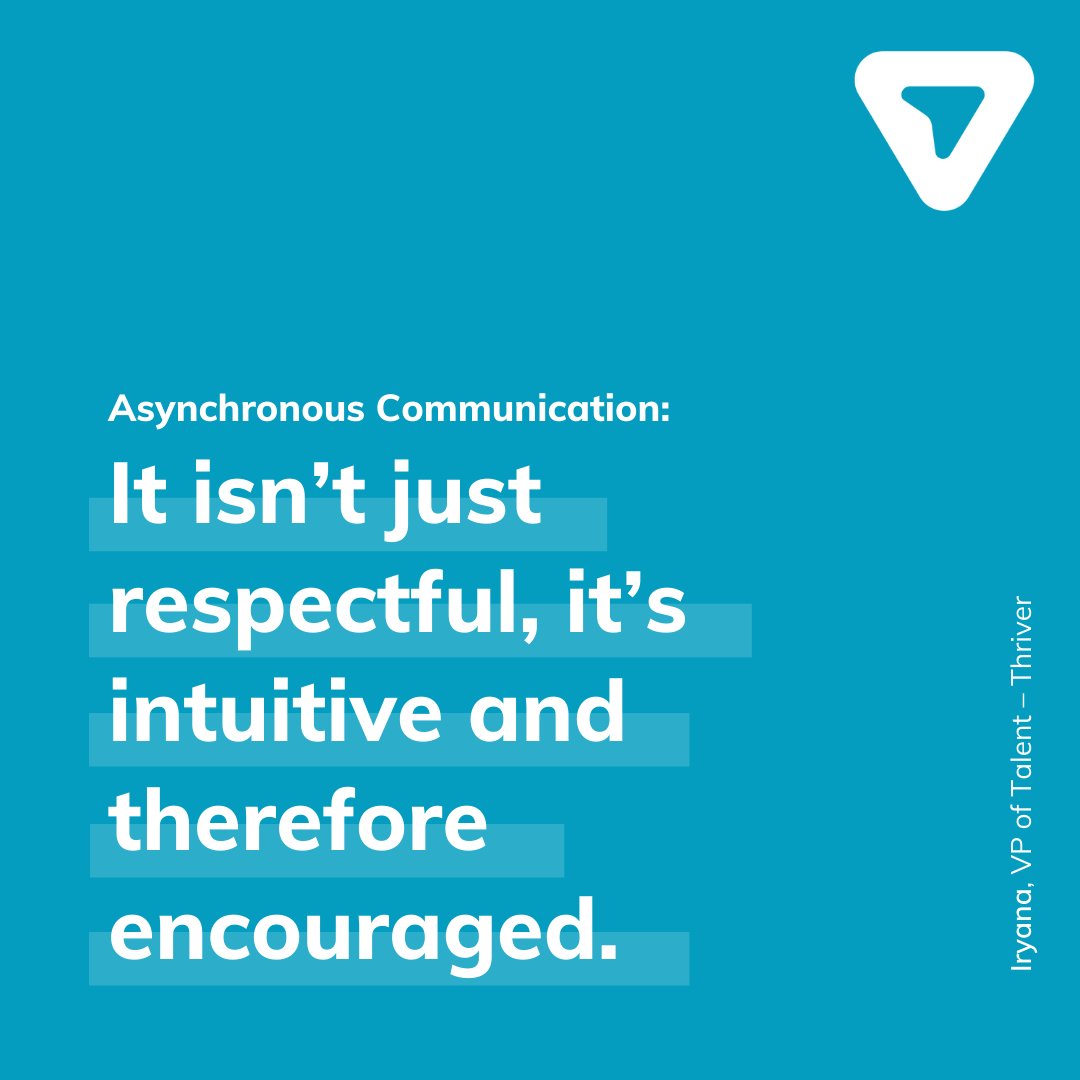 Our VP of Talent explains the importance of distancing from distractions. Alleviating the pressure to be ‘on’ all of the time actually benefits everyone in the company and improves workplace efficiency. #thriverworld #communication #asynchronouscommunication #productivity