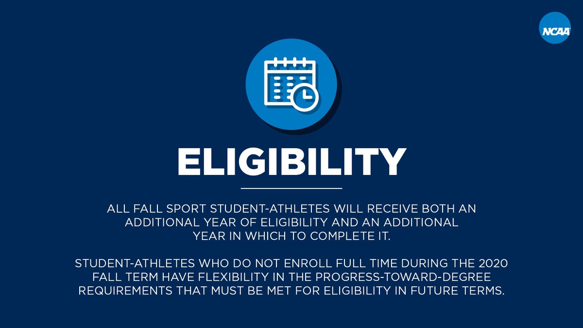 NCAA_PR's tweet image. The board also adopted the DI Council-recommended protections for college athletes: on.ncaa.com/3ykus