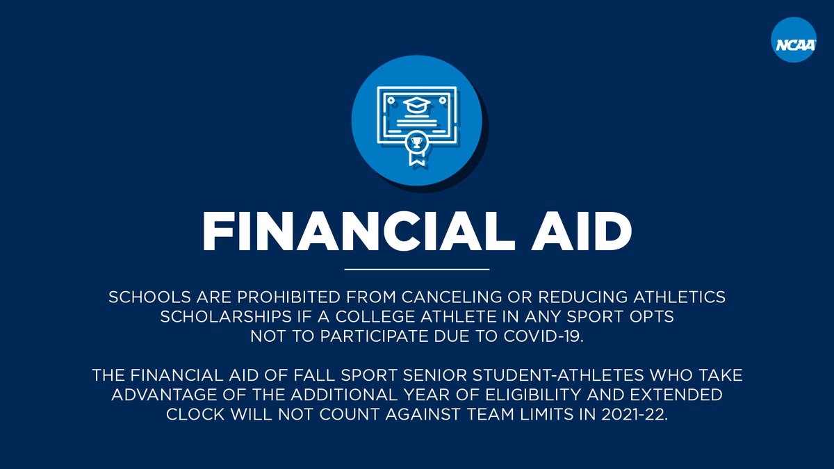 NCAA_PR's tweet image. The board also adopted the DI Council-recommended protections for college athletes: on.ncaa.com/3ykus