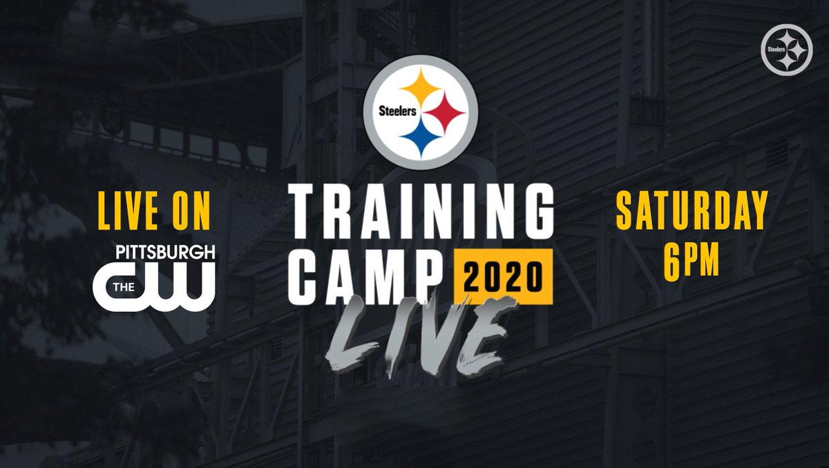 KDPomp's tweet photo. Join us tomorrow night at 6 PM on @PittsburghsCW for @Steelers “Training Camp Live” with me, @CharlieBatch16 @missi_matthews & Tunch Ilkin. We’ll take you on field LIVE to see practice at Heinz Field — How explosive can this offense be? #GiveUsFeedback https://t.co/l4oA1gX43o