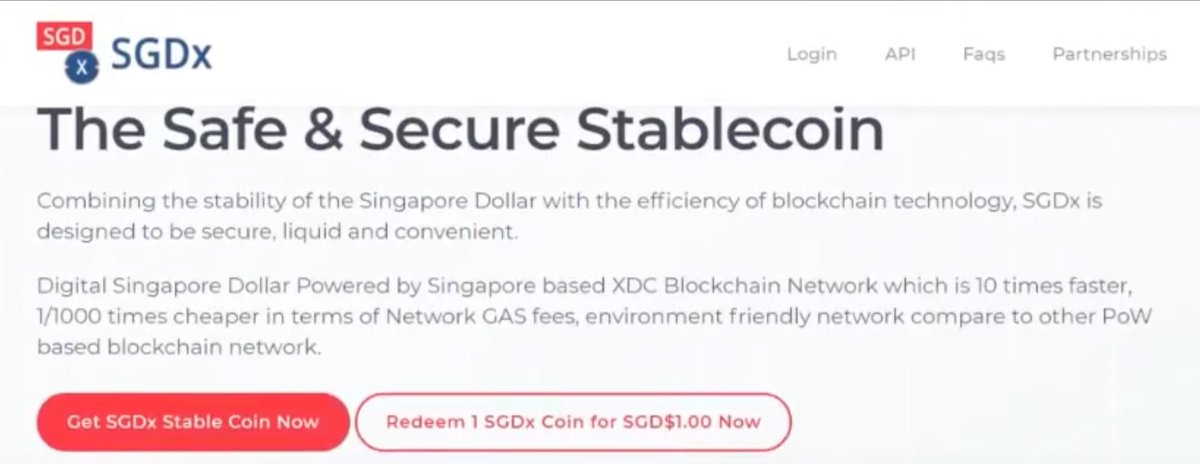 1) You may have heard today that  @XinFin_Official, is launching a Singapore Dollar Stablecoin on the  $XDC network. No official info has been released yet. It was announced by  @atulkhekade on Letcon 2020 by  @zubi_io. The following thread are excerpts from the presentation on  $SGDx